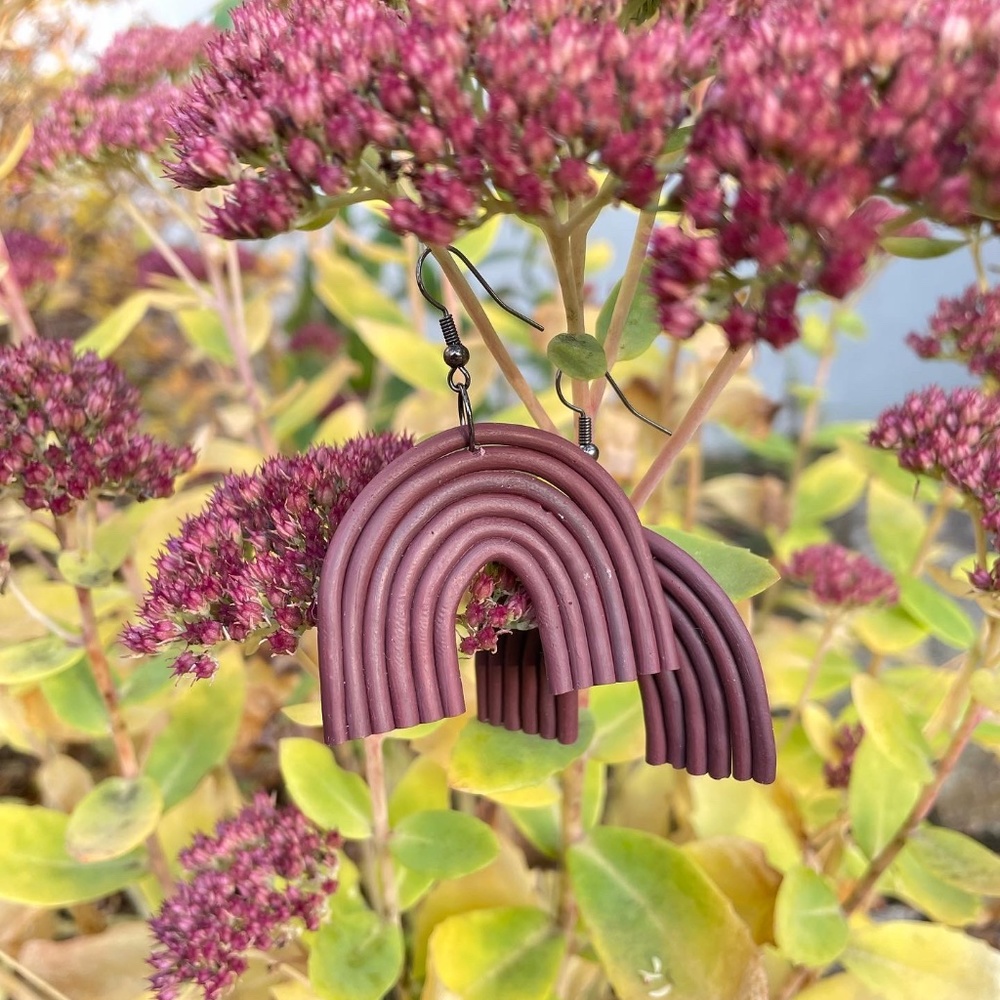 Polymer earring stainless steel